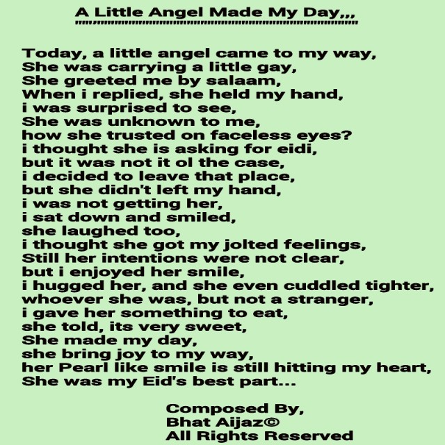 A Little Angel Made My Day