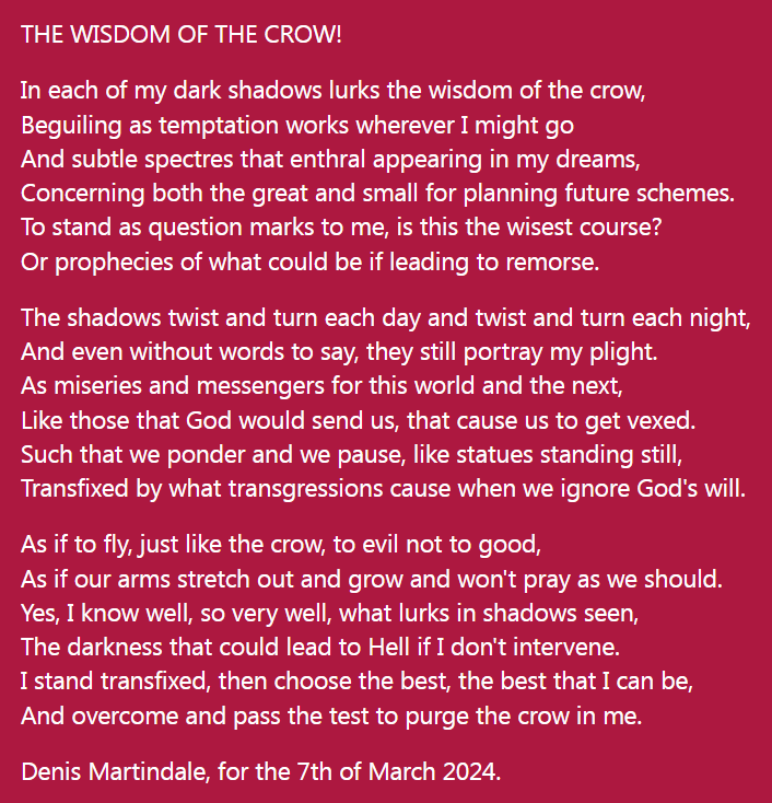 The Wisdom Of The Crow!