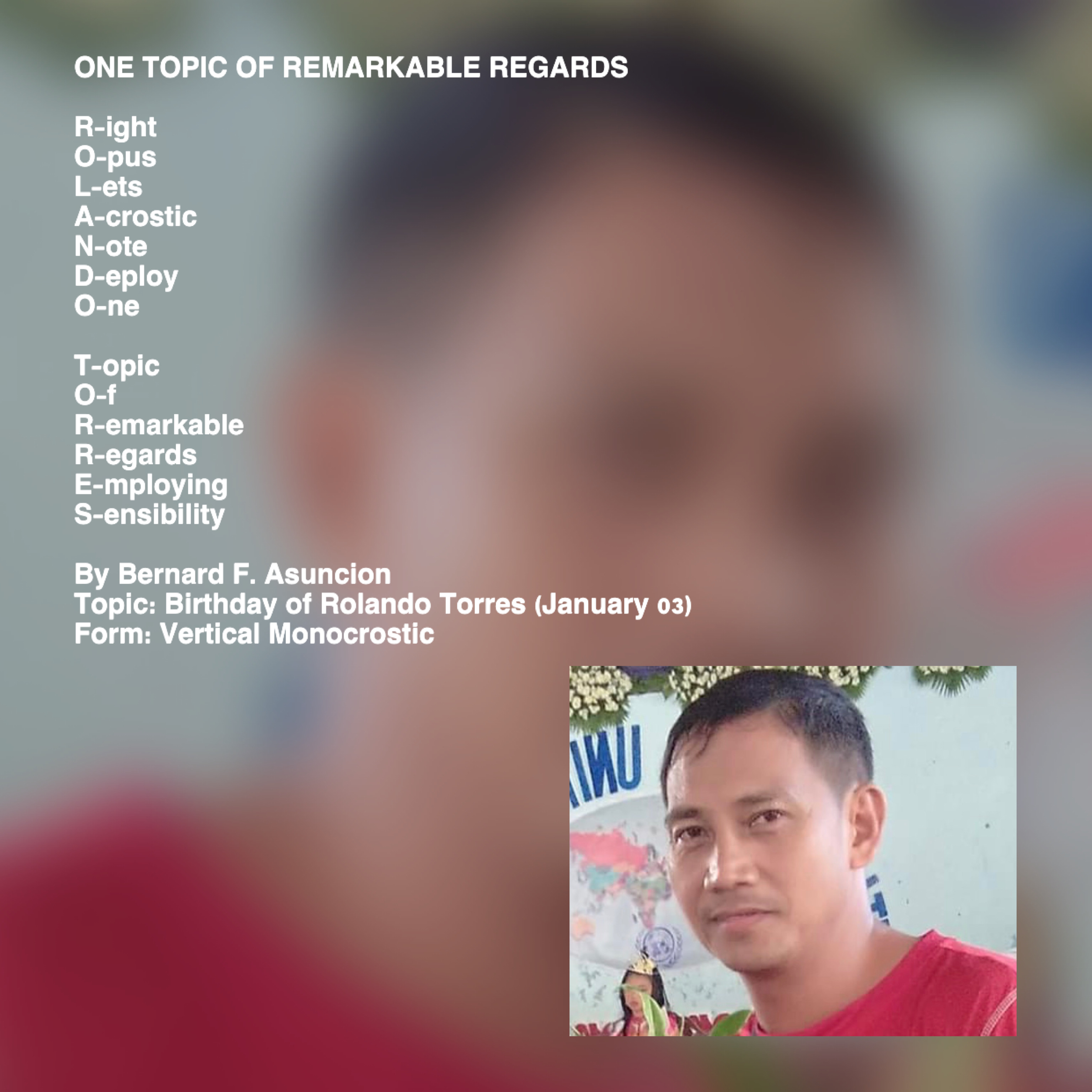 One Topic Of Remarkable Regards