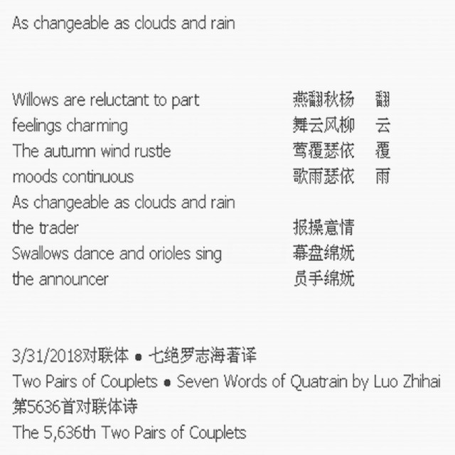 As Changeable As Clouds And Rain