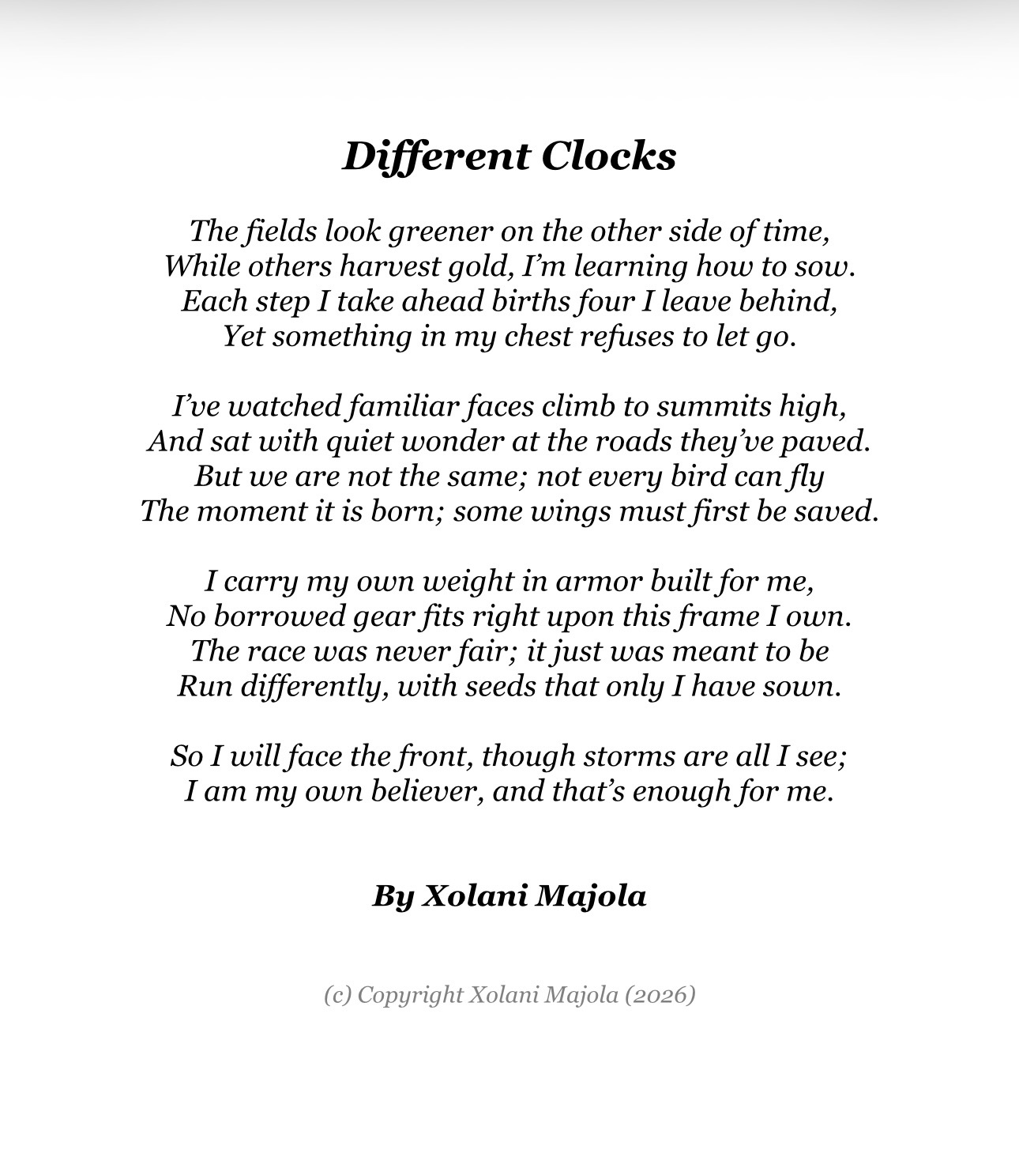 Different Clocks