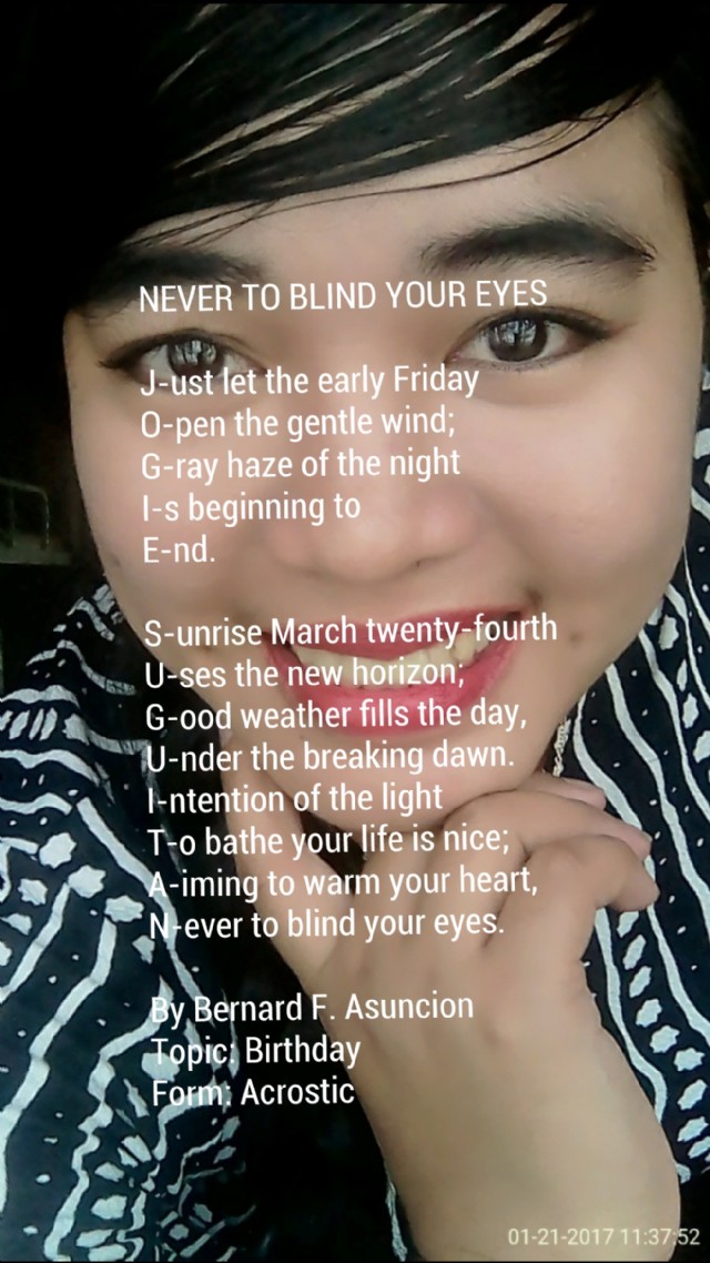 Never To Blind Your Eyes