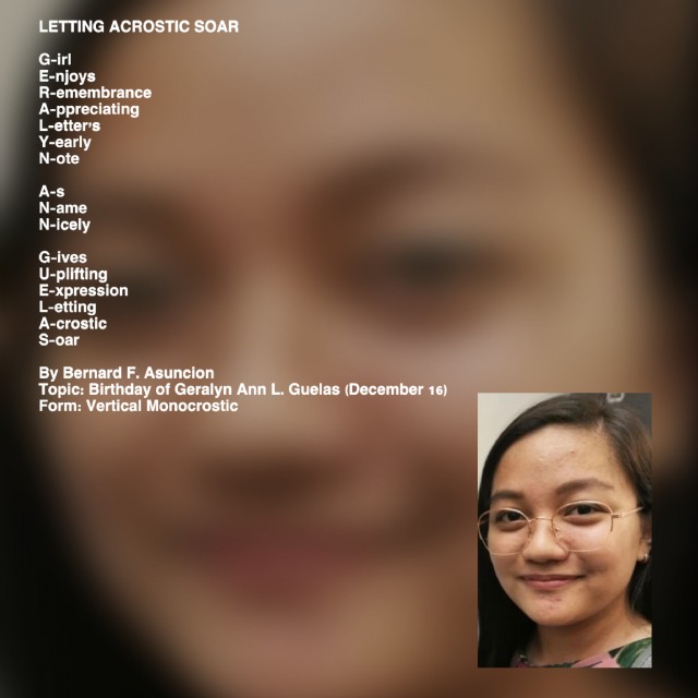 Letting Acrostic Soar