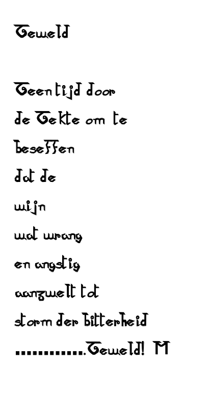 Geweld....
