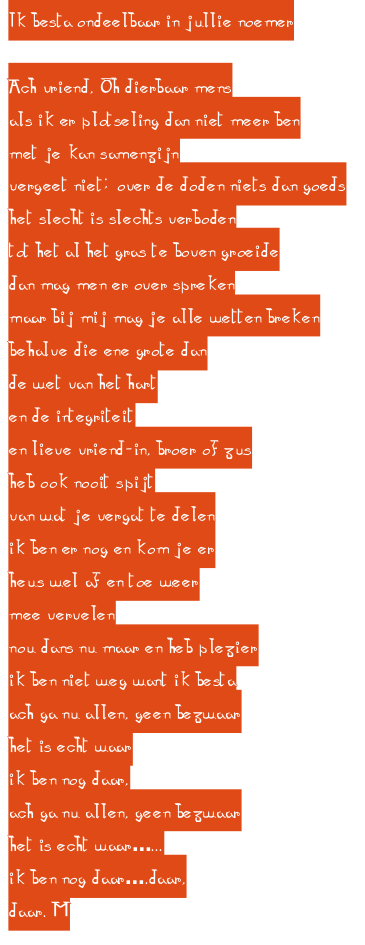 Ik Besta Ondeelbaar In Jullie Noemer