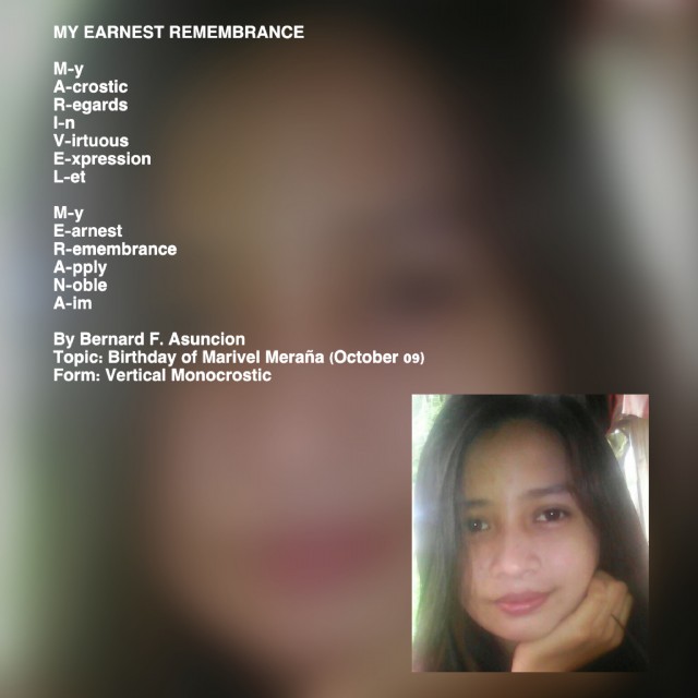 My Earnest Remembrance