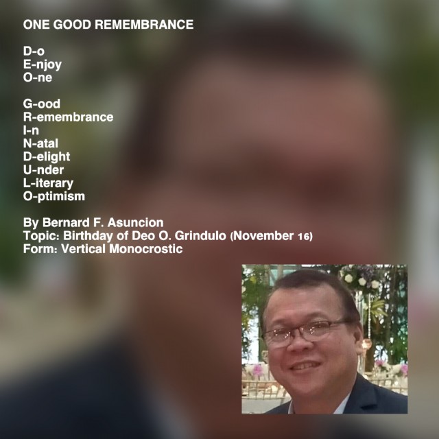 One Good Remembrance