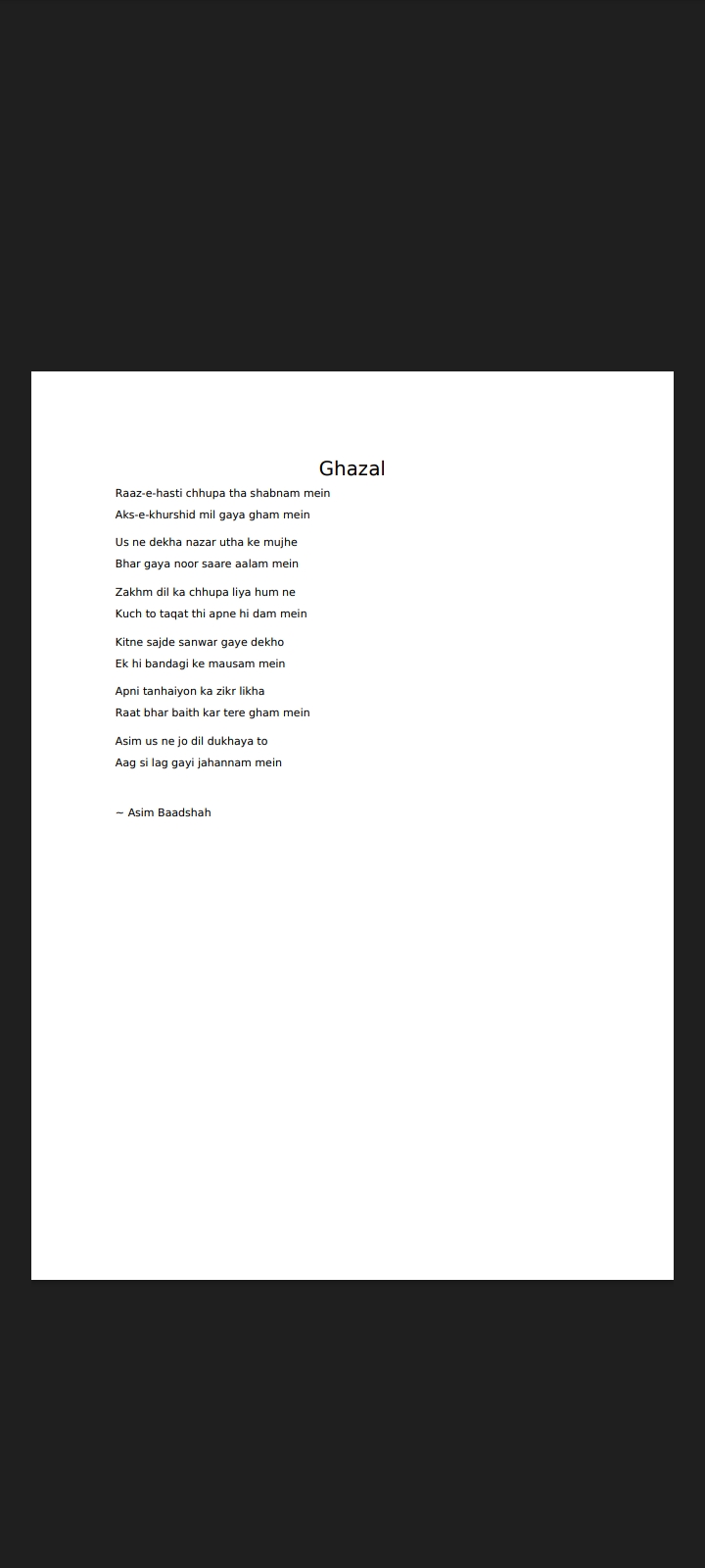 Ghazal