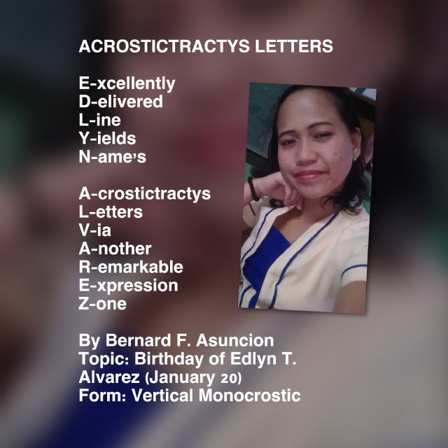 Acrostictractys Letters