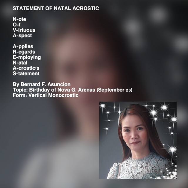Statement Of Natal Acrostic