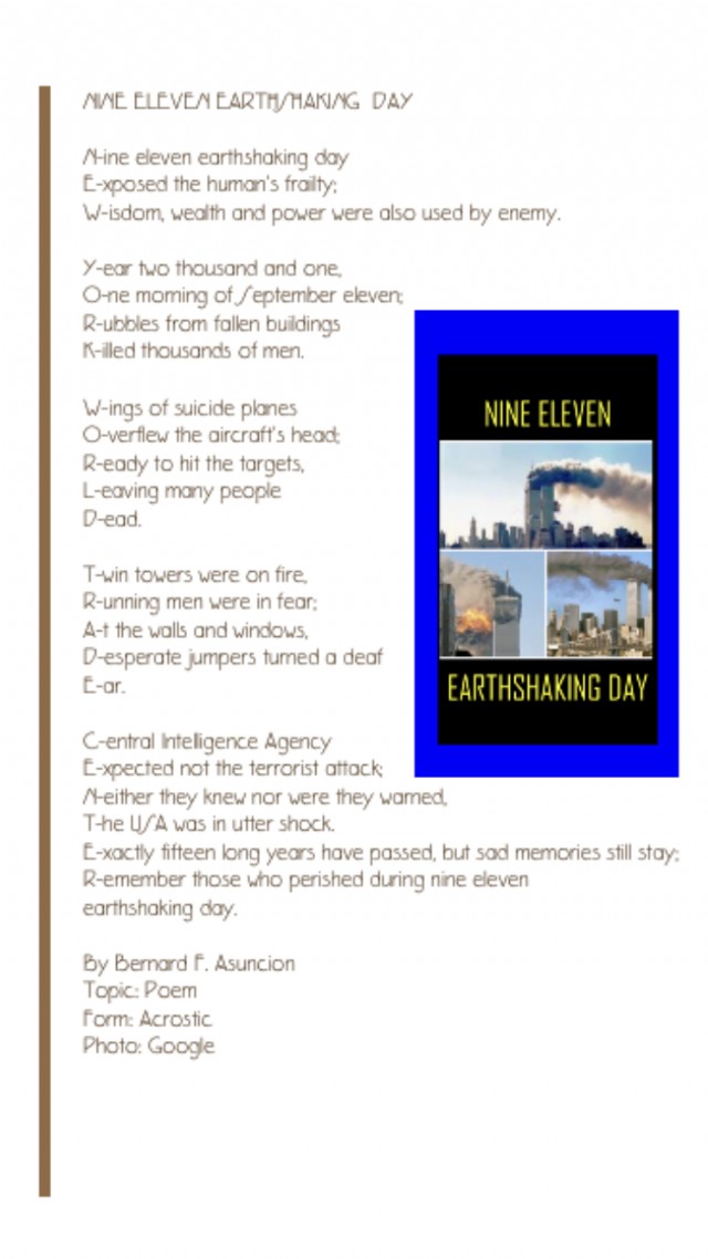 Nine Eleven Earthshaking Day