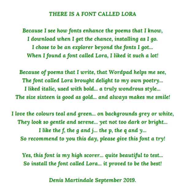 There Is A Font Called Lora