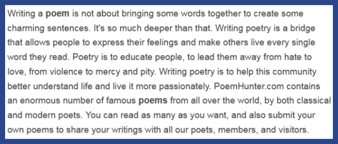 Poemhunter Poems On Parade!