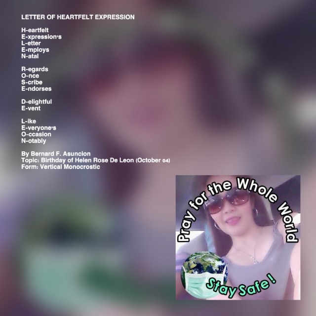 Letter Of Heartfelt Expression