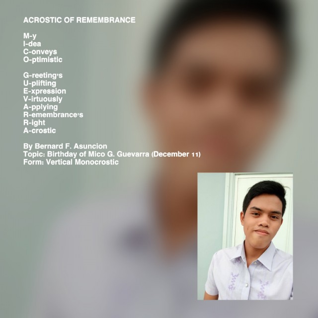 Acrostic Of Remembrance