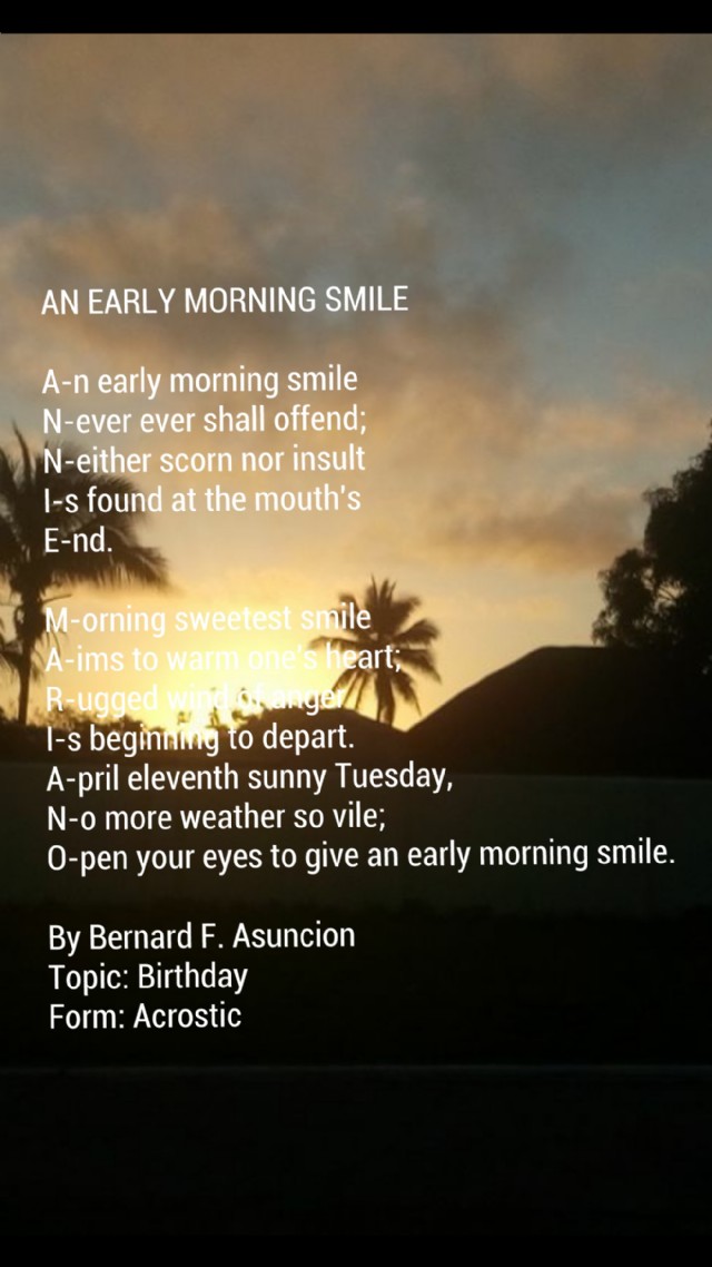 An Early Morning Smile