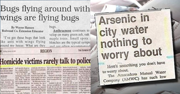 Funny Newspaper Headlines And My Response #1