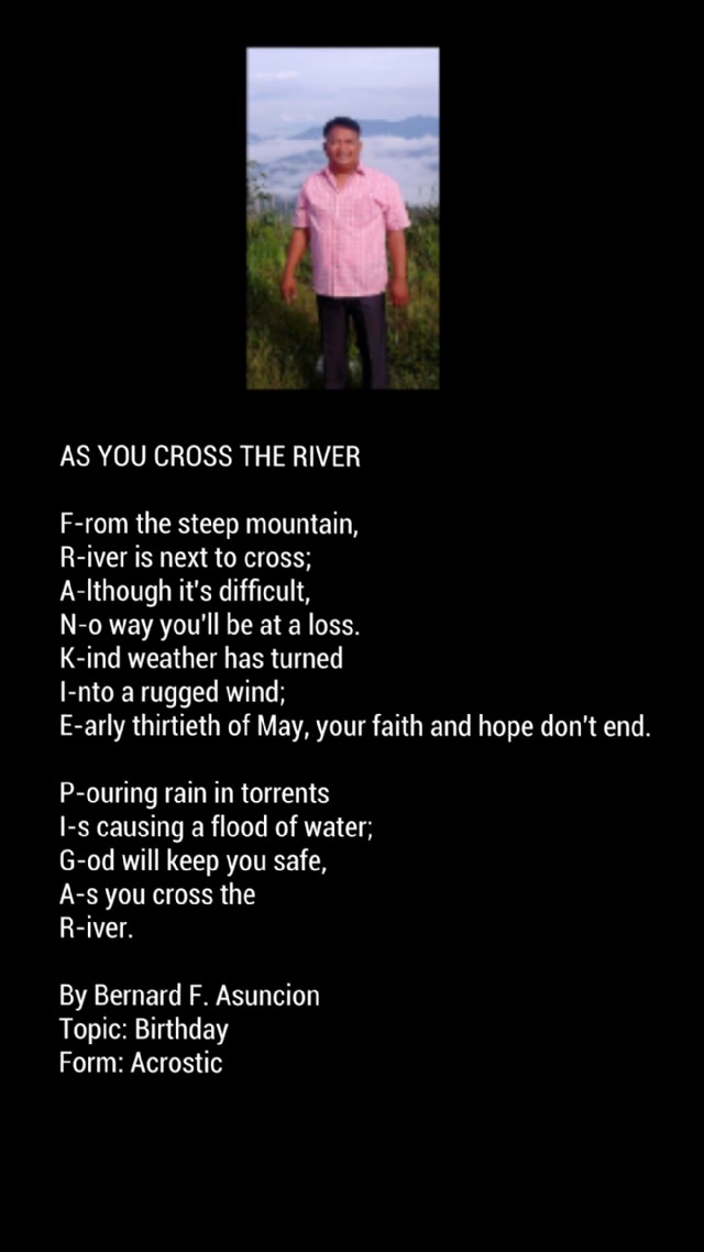 As You Cross The River