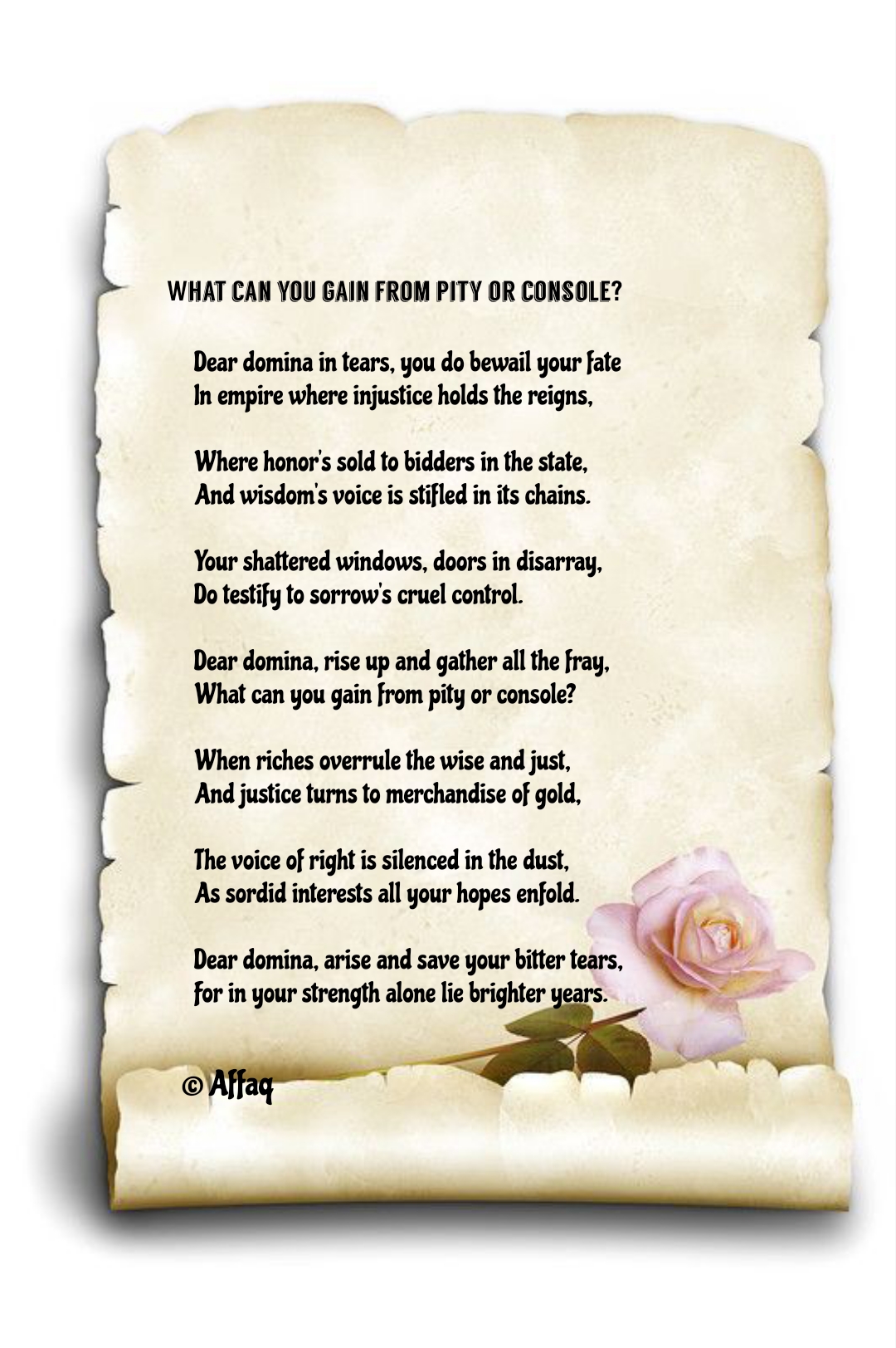 What Can You Gain From Pity Or Console?