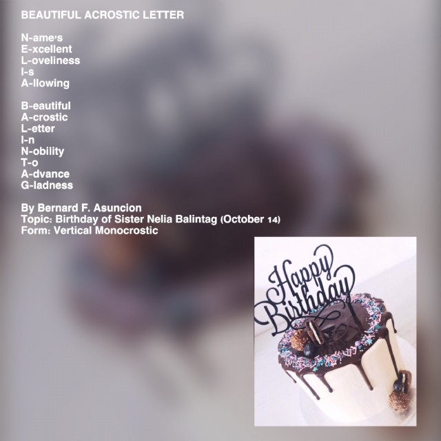 Beautiful Acrostic Letter