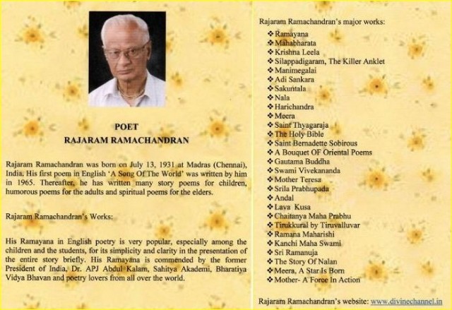 Rajaram Ramachandran, You Will Be Missed Forever