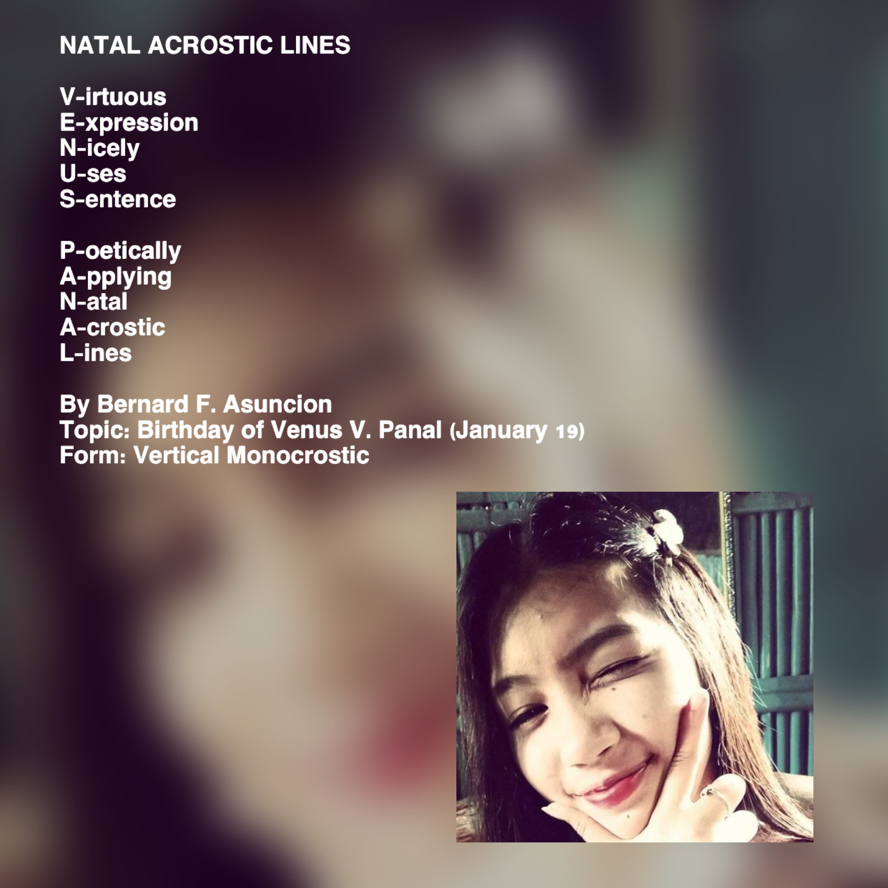 Natal Acrostic Lines