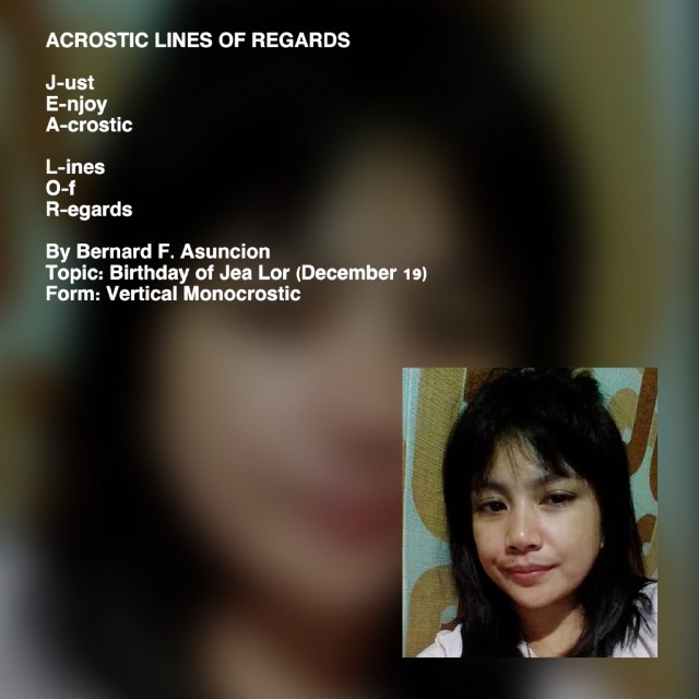 Acrostic Lines Of Regards