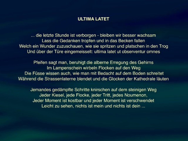 Ultima Latet (Deutsche Version)
