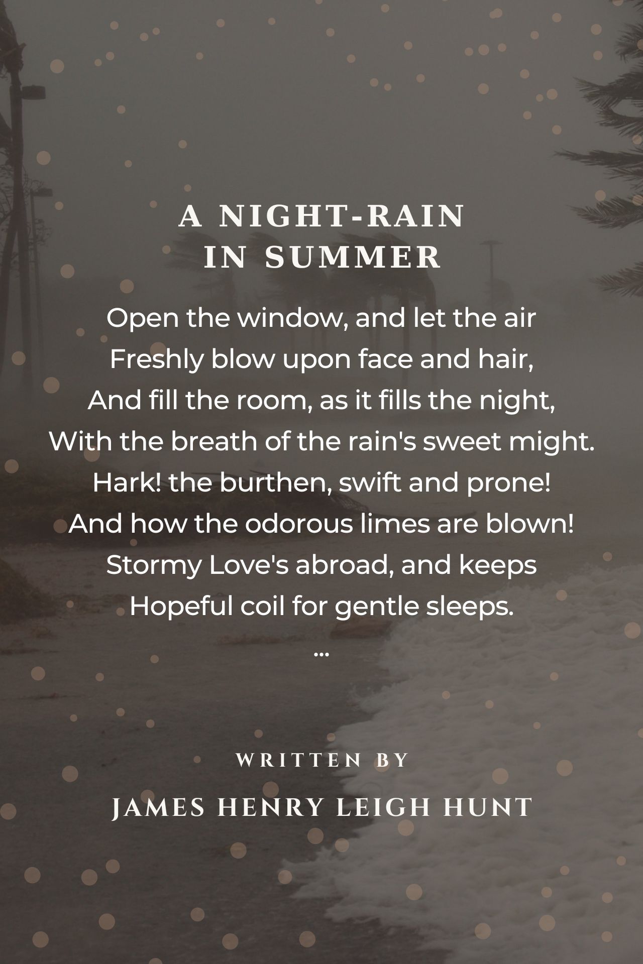 A Night-Rain In Summer