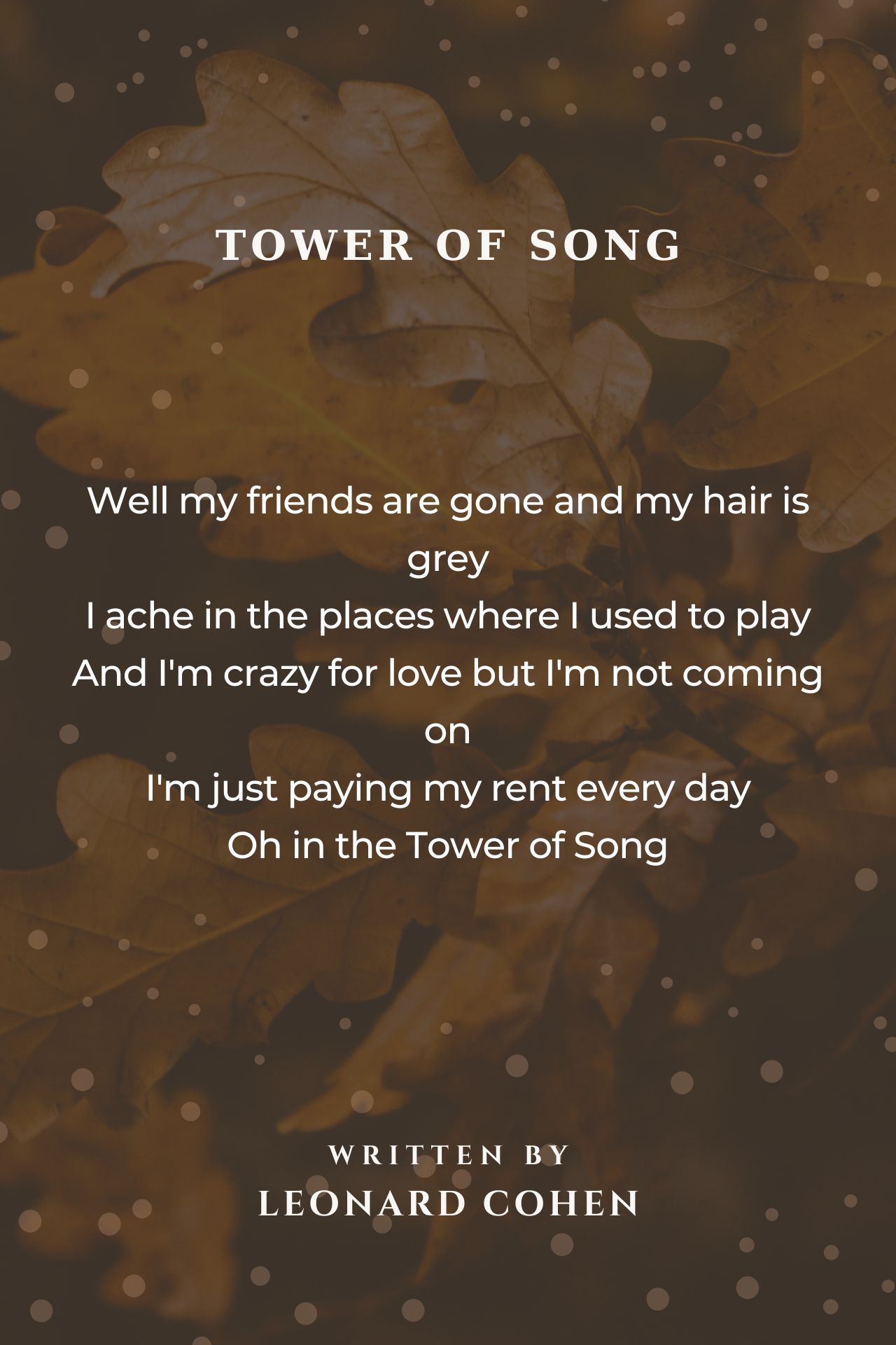 Tower Of Song