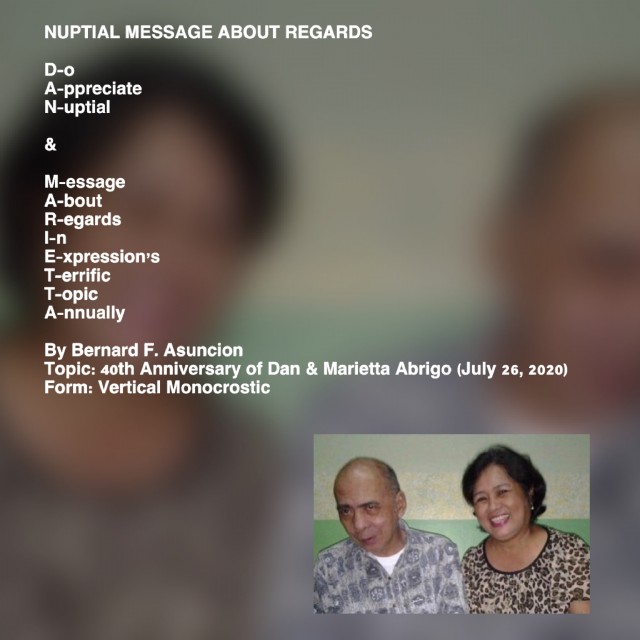 Nuptial Message About Regards