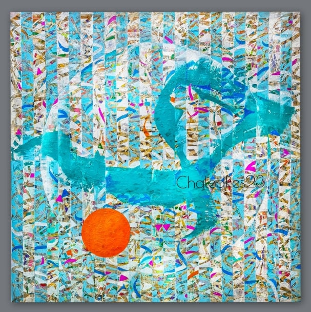 Sky-Colored Inscription