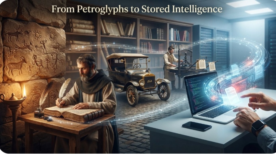 From Petroglyphs To Stored Human Intelligence