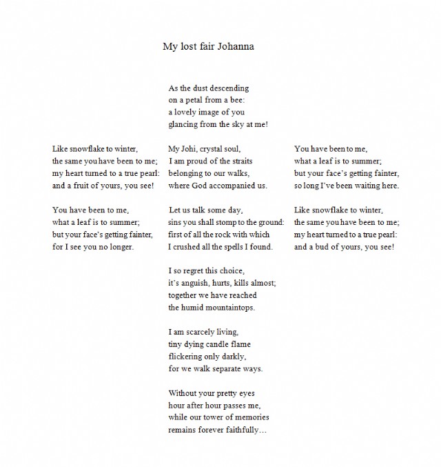 My Lost Fair Johanna