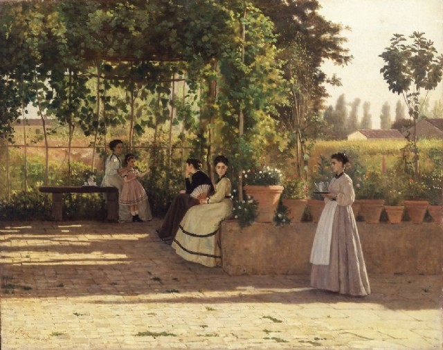 The Pergola: (Inspired By Silvestro Lega's Painting,1868)