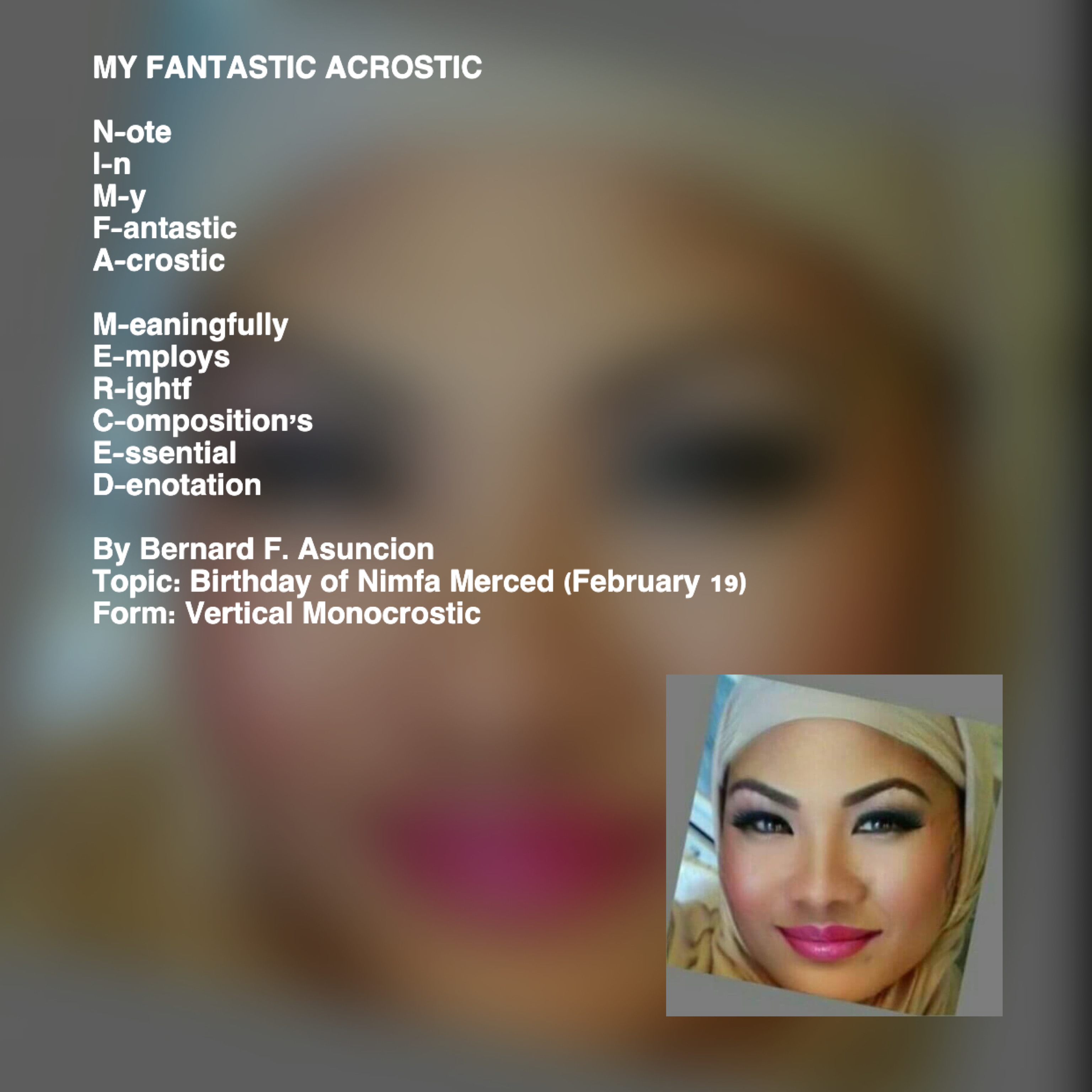 My Fantastic Acrostic