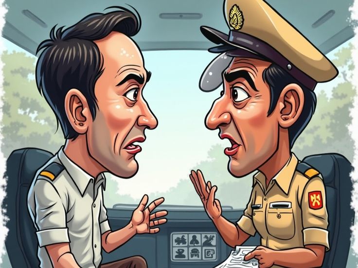 Traffic Cop Vs Truck Driver