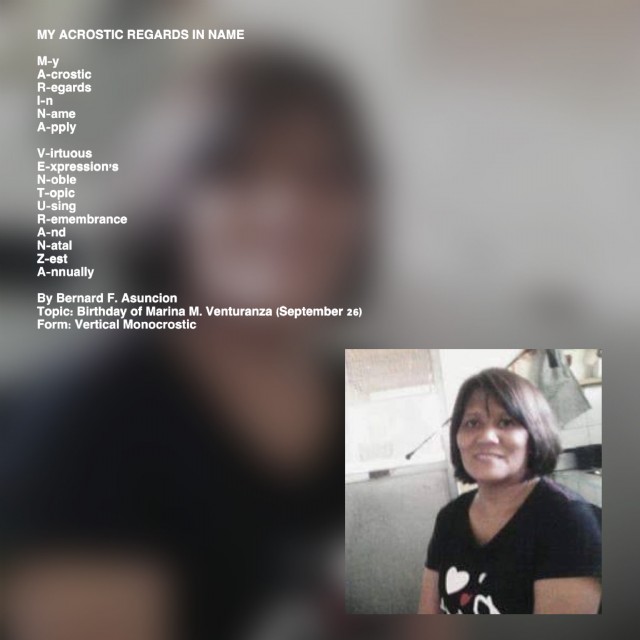 My Acrostic Regards In Name
