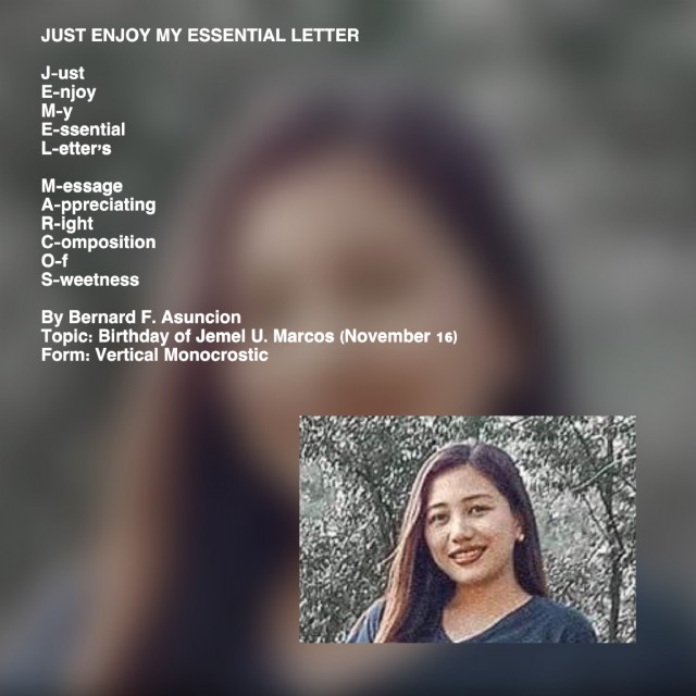 Just Enjoy My Essential Letter