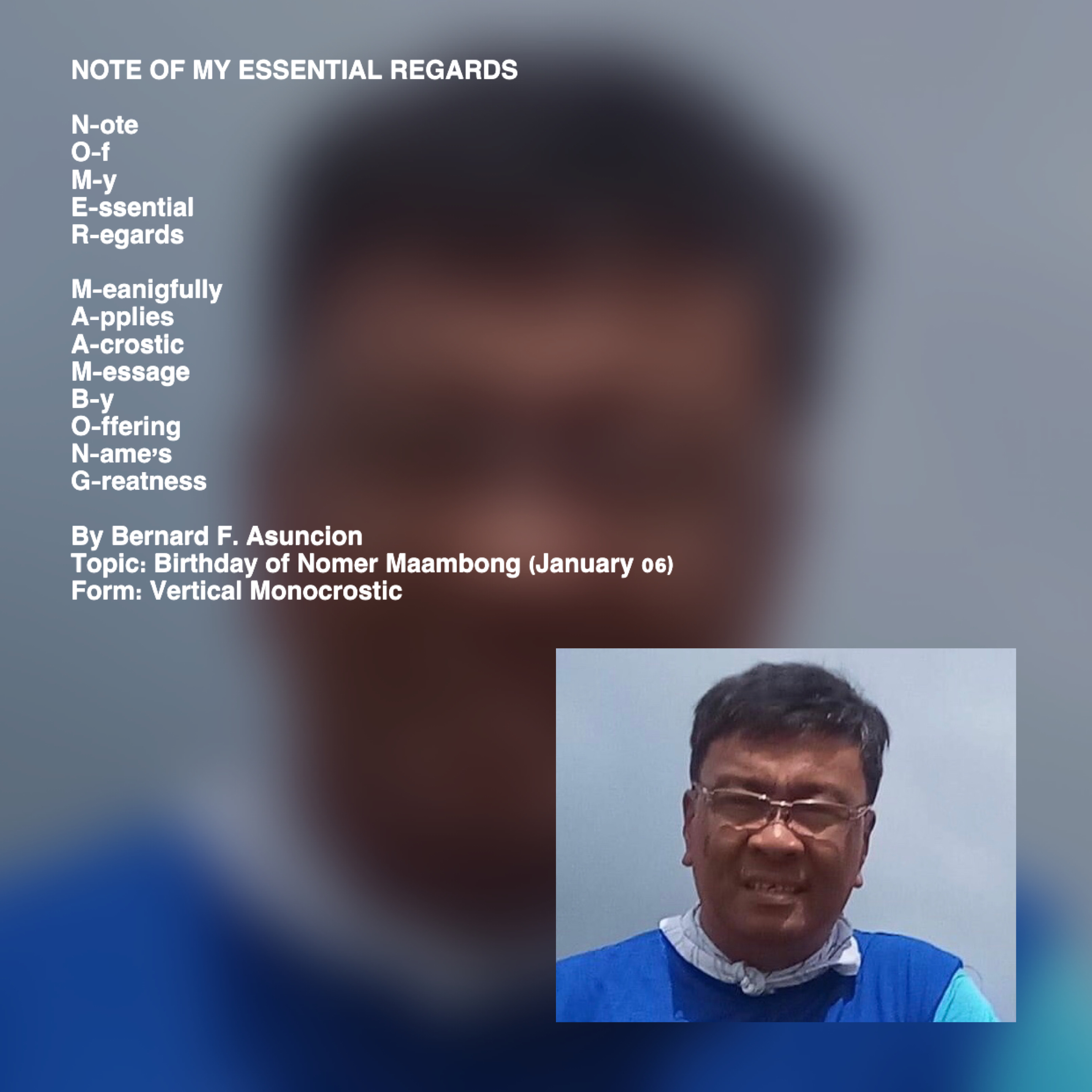 Note Of My Essential Regards