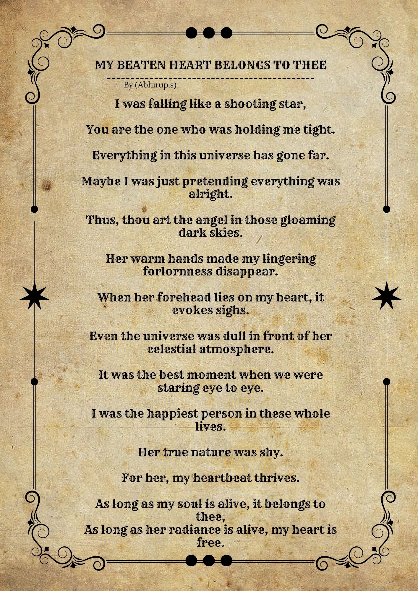 My Beaten Heart Belongs To Thee