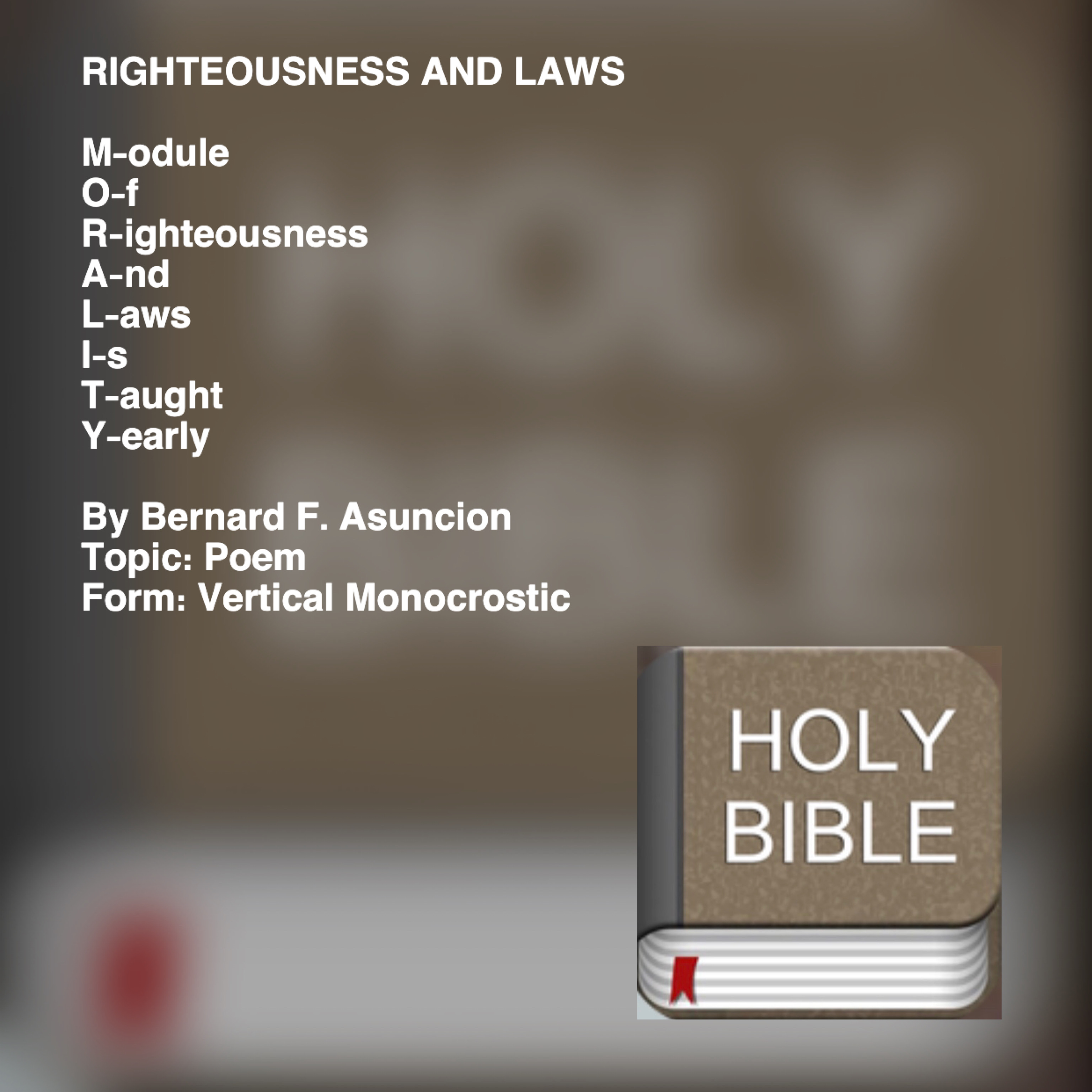 Righteousness And Laws
