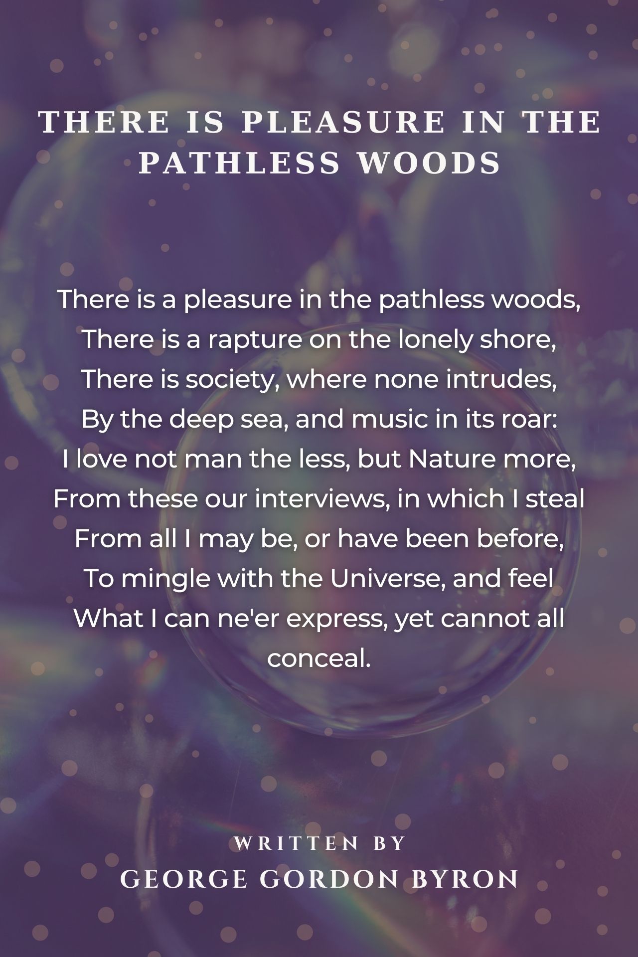 There Is Pleasure In The Pathless Woods