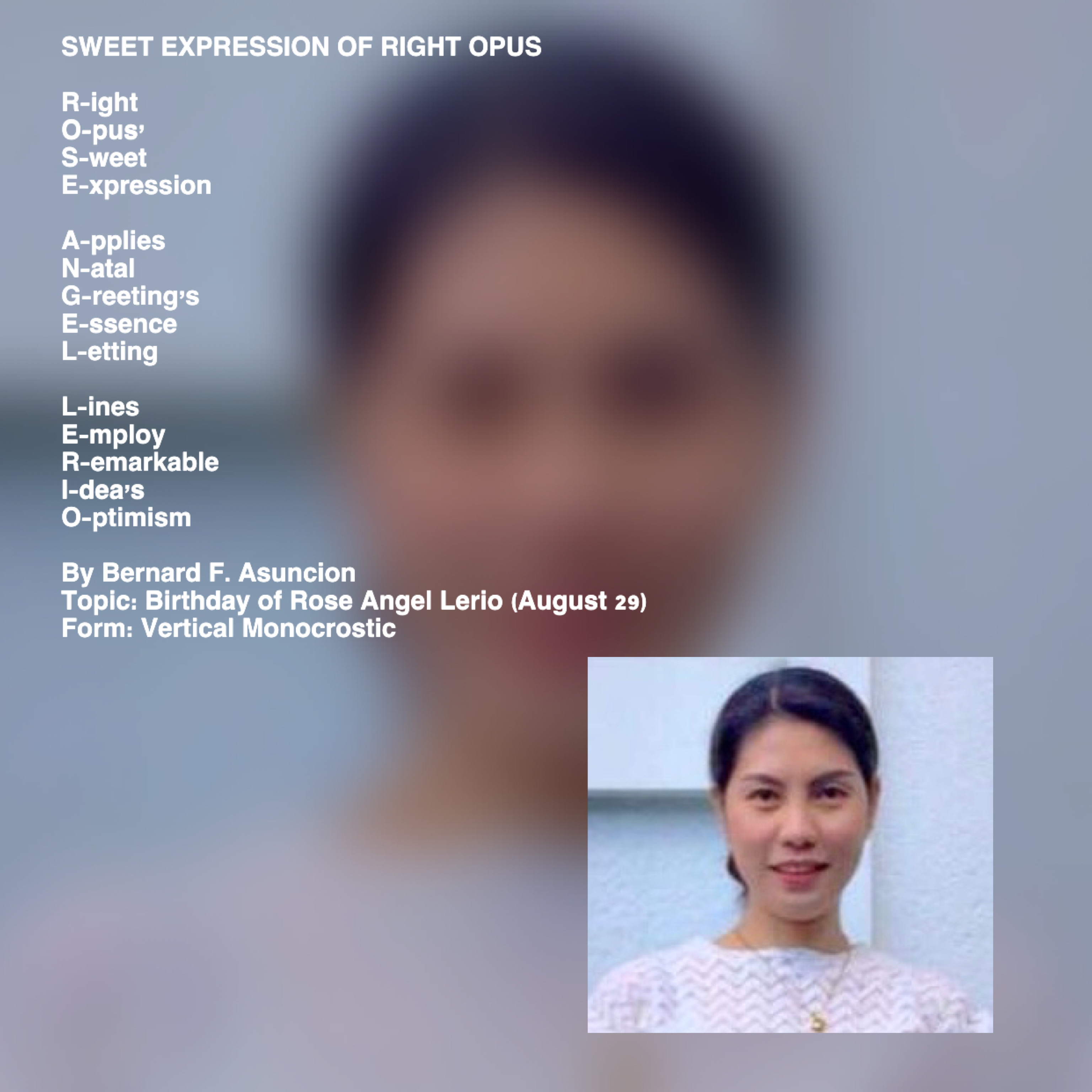 Sweet Expression Of Right Opus