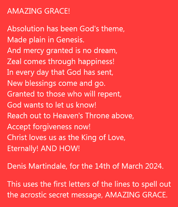Amazing Grace!