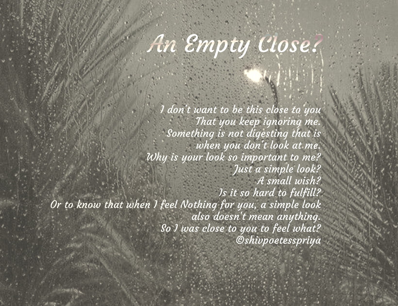 An Empty Close.