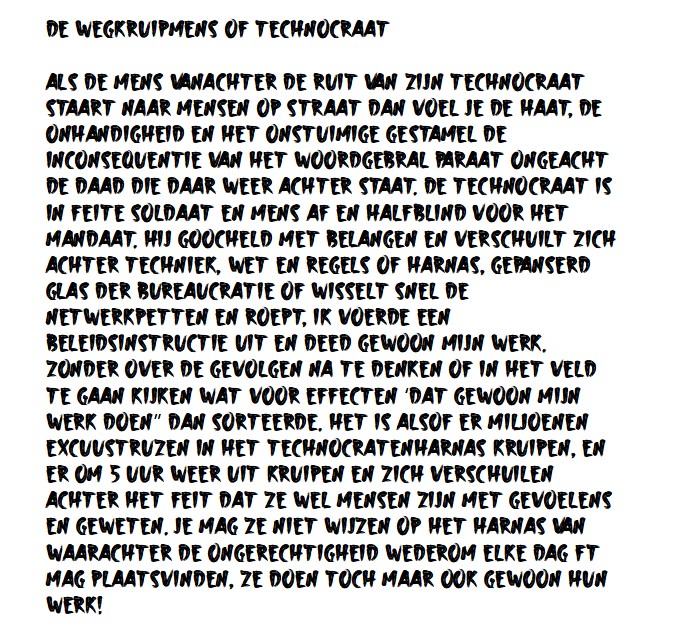 De Wegkruipmens Of Technocraat