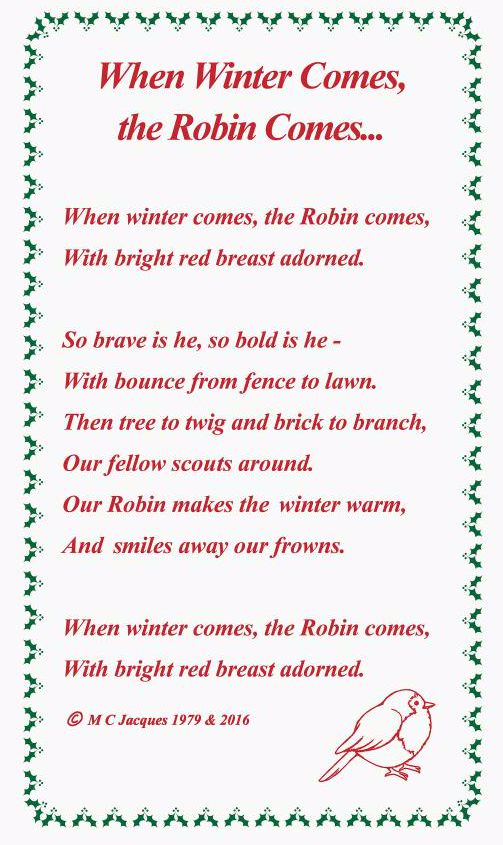 When Winter Comes, The Robin Comes