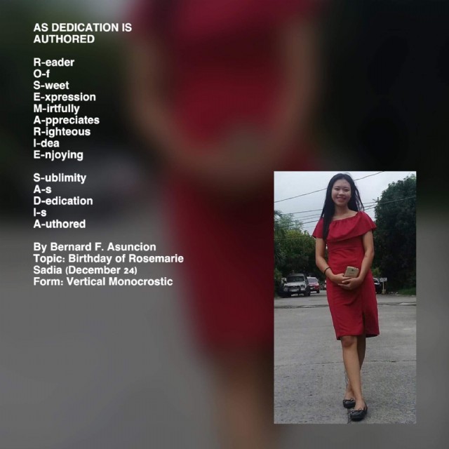 As Dedication Is Authored