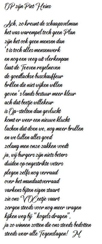 Op Zijn Piet Heins